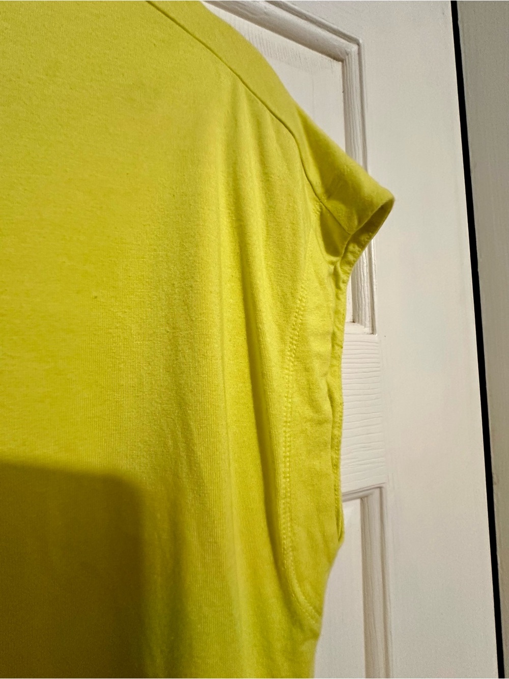 Anthropologie Bright Neon Yellow Crewneck Tee - Picture 5 of 6